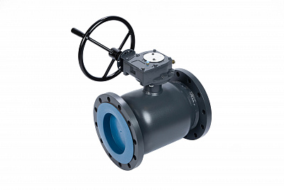 065N0381GR RJIP Premium Кран шаровой FF DN500 PN25 WG (фланцевый, с редуктором, С/П), Ридан